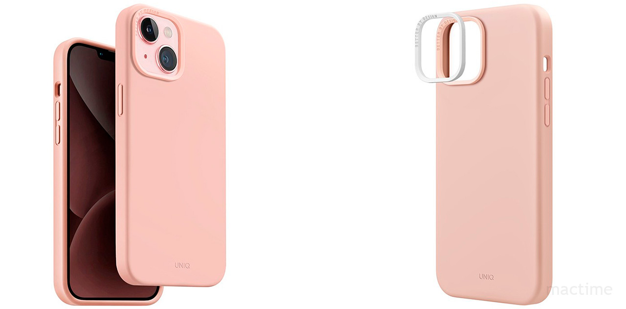Чехол Uniq LINO розового цвета для iPhone 15
